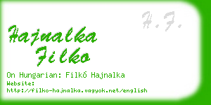 hajnalka filko business card